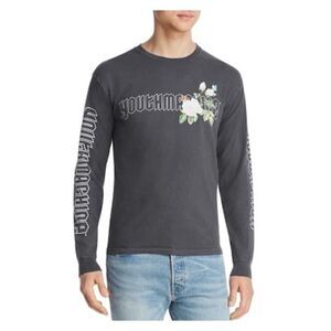 YOUTH MACHINE Mens Black Logo Graphic Classic Fit T-Shirt L